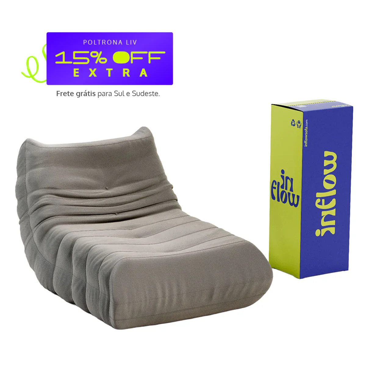 Poltrona Liv Boucle - Cinza - Image 8