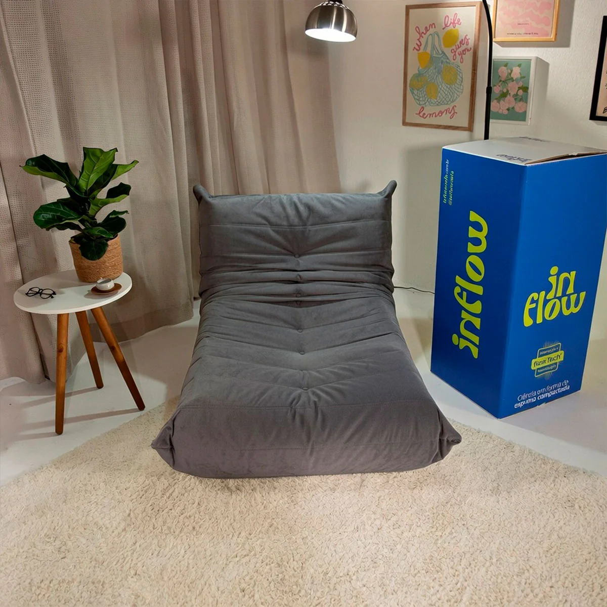 Poltrona Liv Boucle - Cinza - Image 9