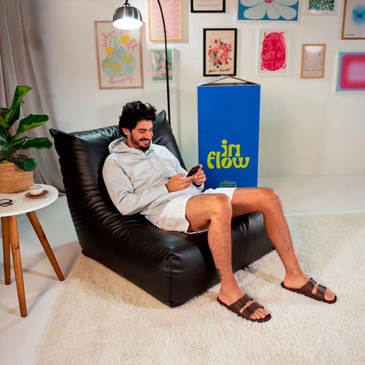 Poltrona Liv - Poli-Couro - Preto - Image 4