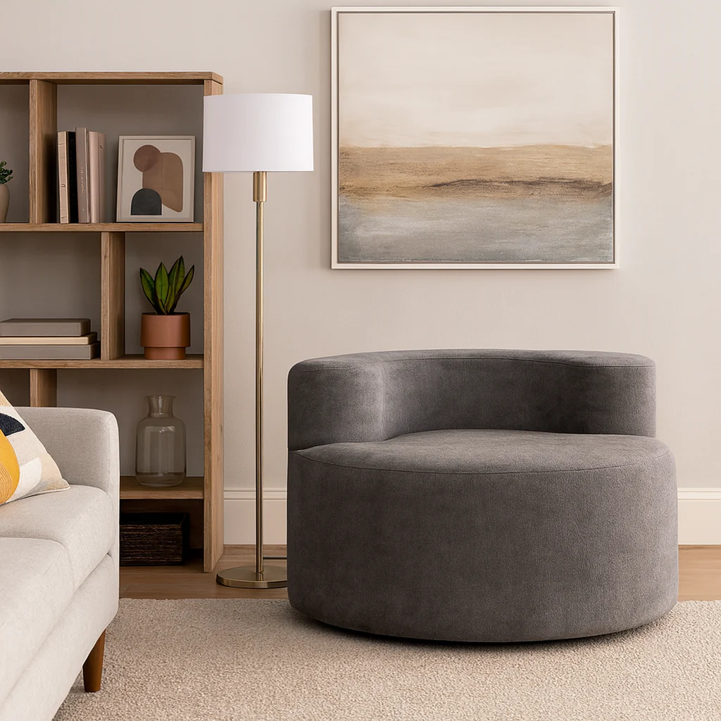 Poltrona Luna Boucle  - Cinza - Image 3