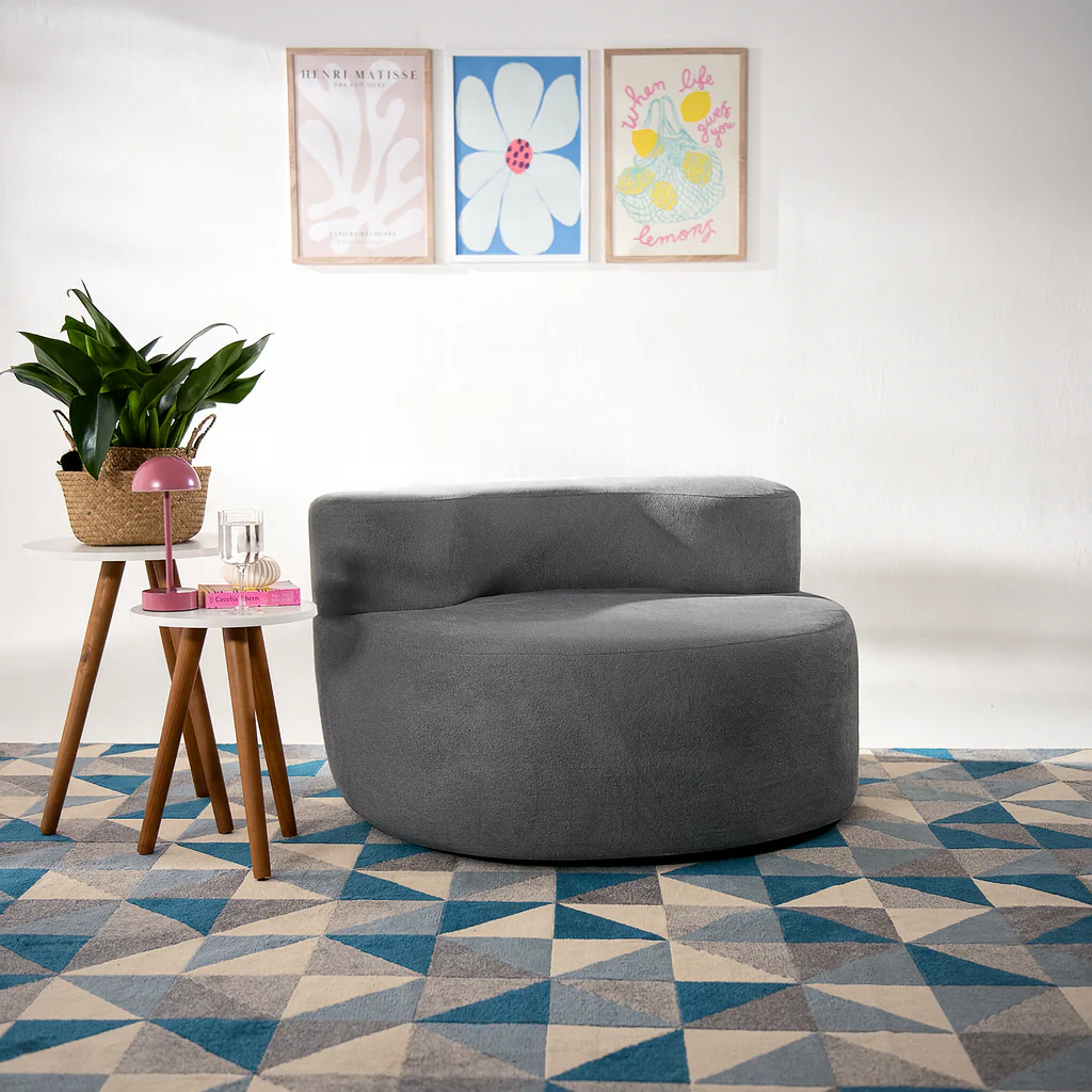 Poltrona Luna Boucle  - Cinza - Image 4