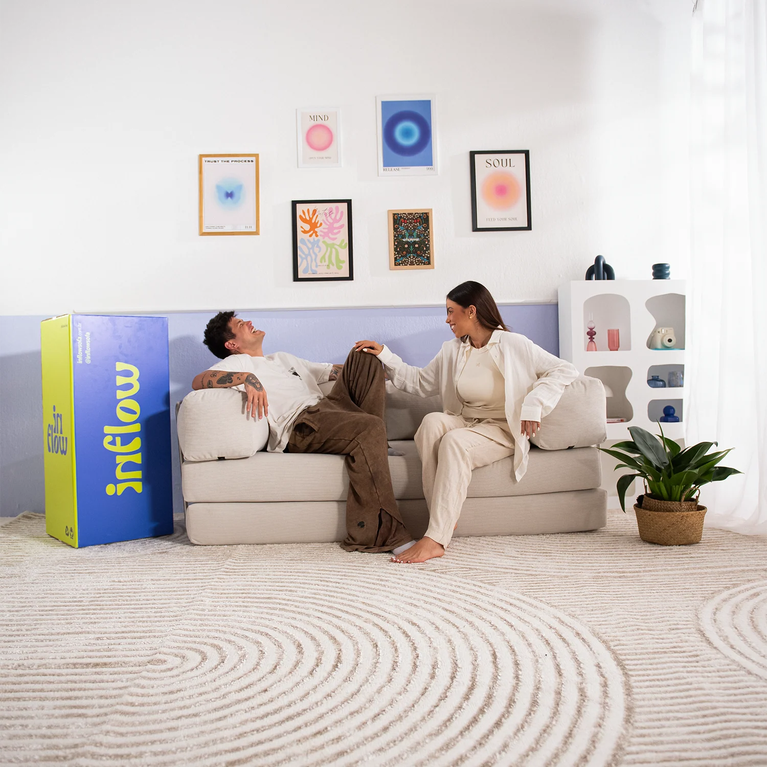 Sofá-Cama Flowin Cotelê com Apoio de Pé - Cinza - Image 8