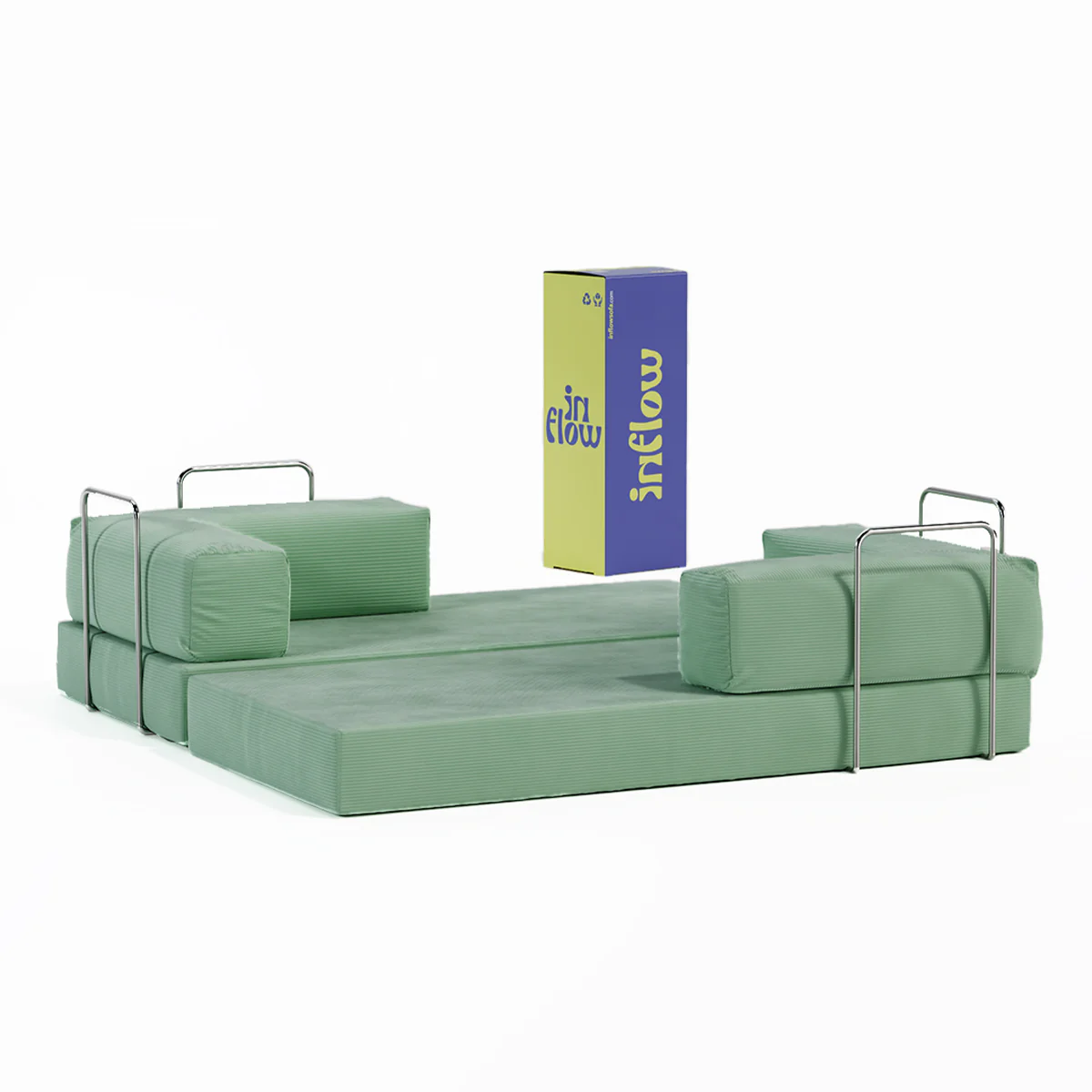 Sofá-Cama Flowin Cotele - Azul Menta - Image 8