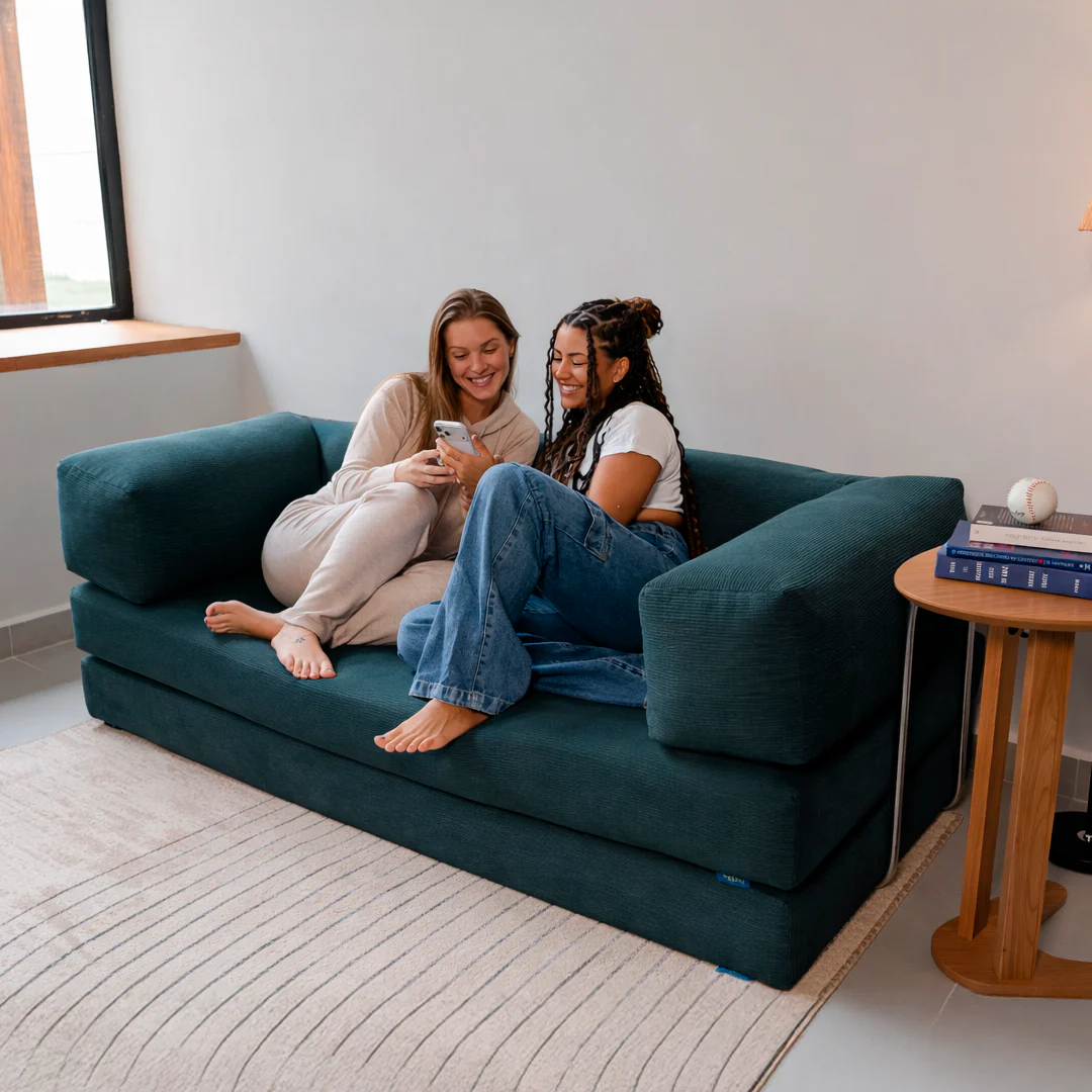 Sofá-Cama Flowin Cotelê - Verde Musgo - Image 8