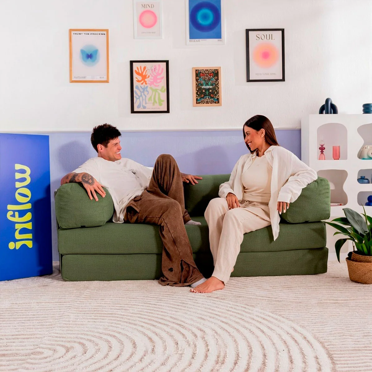 Sofá-Cama Flowin Cotelê - Verde Oliva - Image 11