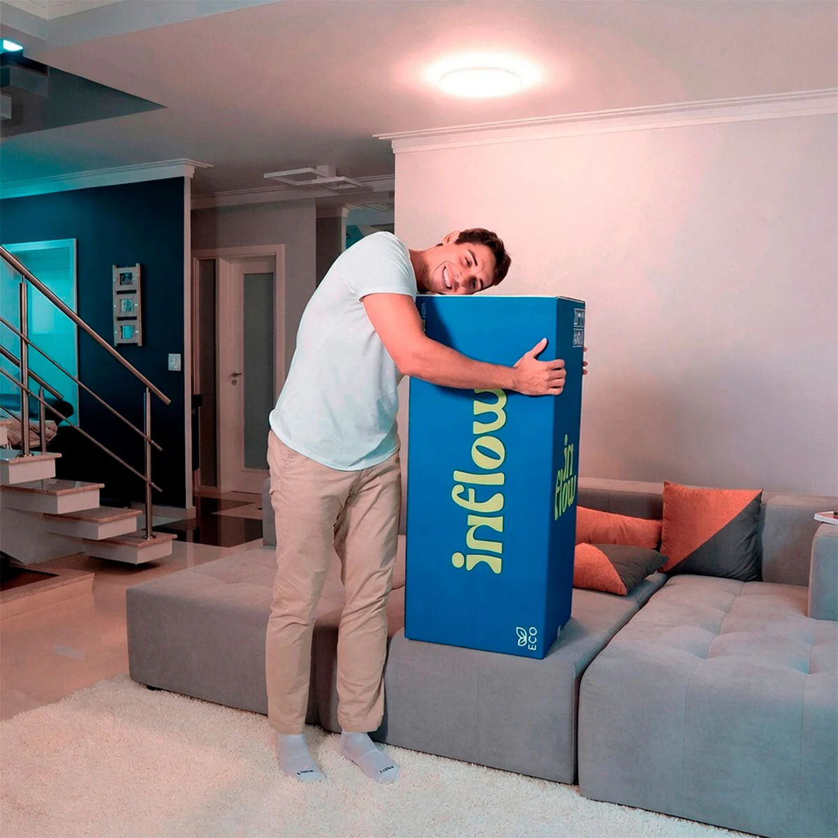 Sofá Modular Boucle Cinza - 3 Lugares - 2 Cantos com 3 Apoio de Pé - Image 10